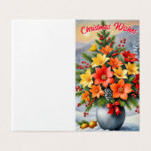 Belle carte de Noël aux fleurs (Outside Unfolded)