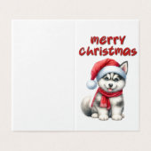 Belle carte de Noël de chien (Outside Unfolded)