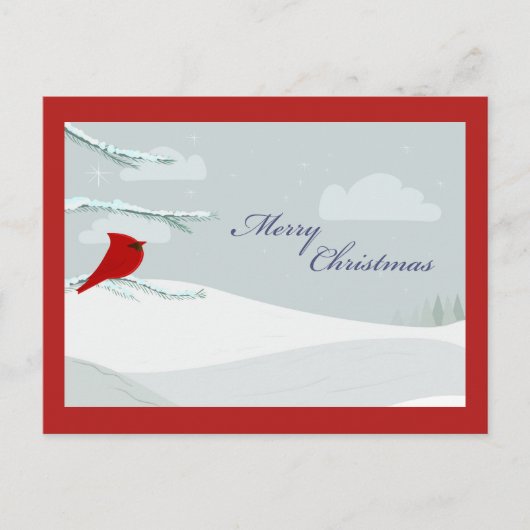 Belle carte de Noël du cardinal (Devant)