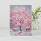 Belle carte de Noël rose Vintage (Debout devant)