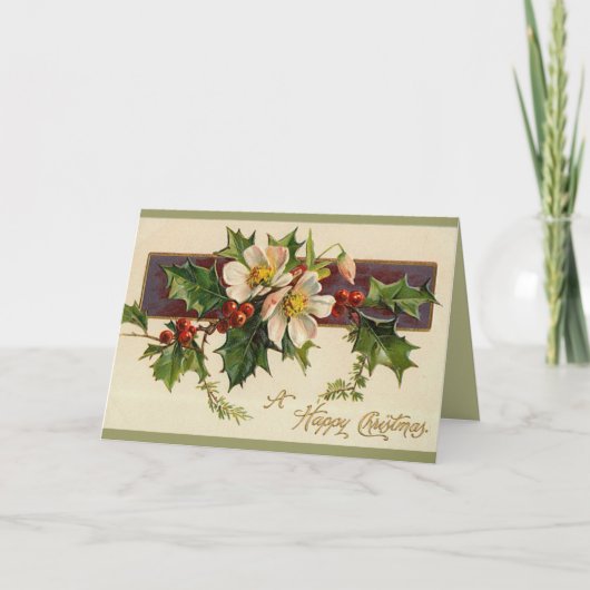 Belle carte de Noël victorienne (Devant)