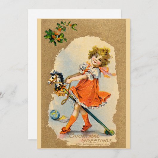 Belle carte de Noël vintage (Devant / Derrière)