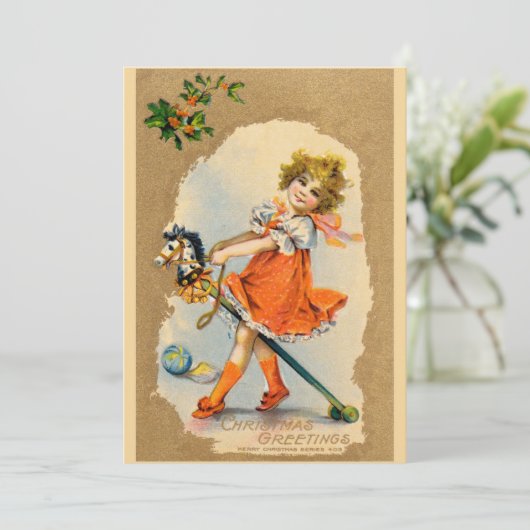 Belle carte de Noël vintage (Debout devant)