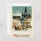 Belle carte de Noël vintage (Devant / Derrière)