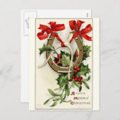 Belle carte de Noël vintage (Devant / Derrière)