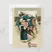 Belle carte de Noël vintage (Devant / Derrière)