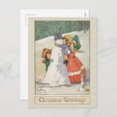 Belle carte de Noël Vintage (Devant / Derrière)