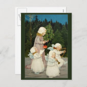 Belle carte de Noël vintage (Devant / Derrière)