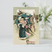 Belle carte de Noël vintage (Debout devant)