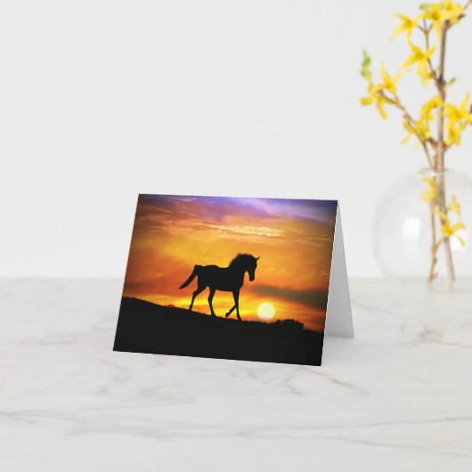 Belle carte de note blanche d'Art Cheval (Fleur jaune)