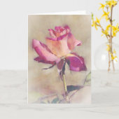 Belle carte de note Rose Rose Bud Art (Fleur jaune)