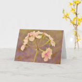 Belle carte de notes d'art rose pâle (Fleur jaune)