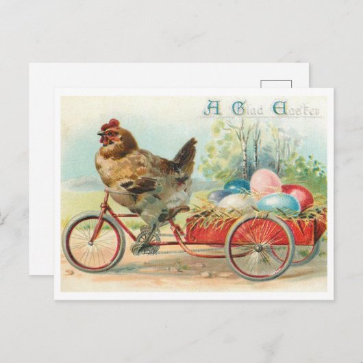 Belle carte de Pâques vintage (Devant / Derrière)