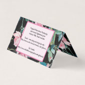 Belle carte de peinture rose rose Rose aquarelle (Back)