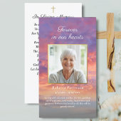 Belle carte de prière commémorative Sky Sunset Fun