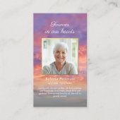 Belle carte de prière commémorative Sky Sunset Fun (Devant)