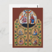 Belle carte de prière de porte (Devant / Derrière)