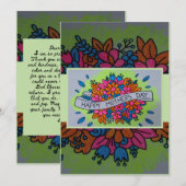 Belle carte de prière pour la fête des mères (Devant / Derrière)