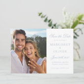 Belle carte de rappel de date de mariage en écritu (Debout devant)