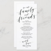 Belle carte de réglage Elegant Merci (Devant / Derrière)