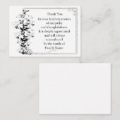 Belle Carte de remerciements à cadre fleuri (Devant / Derrière)