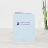 Belle Carte de remerciements d'aquarelle violet Pa (Dos)