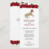 Belle Carte de remerciements de Fête des mariées R (Devant / Derrière)