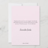 Belle Carte de remerciements de graduation encadré (Dos)