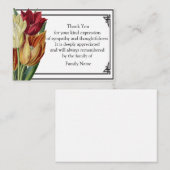 Belle Carte de remerciements de tulipes (Devant / Derrière)