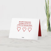 Belle Carte de remerciements Expressions (Dos)