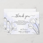 Belle carte de remerciements florale (Devant / Derrière)