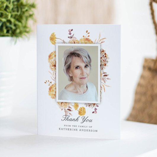Belle Carte de remerciements photo commémorative d