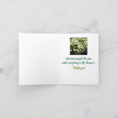 Belle Carte de remerciements verdoyante. (Intérieur)