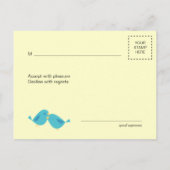 Belle carte de réponse d'arbre d'oiseaux (Dos)