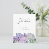 Belle carte de réponse florale (Debout devant)