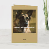 Belle Carte de Saint-Valentin berger allemand (Dos)