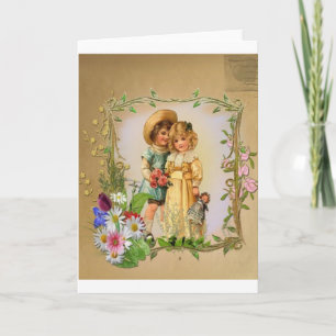 Belle carte de Saint Valentin pour enfants victori