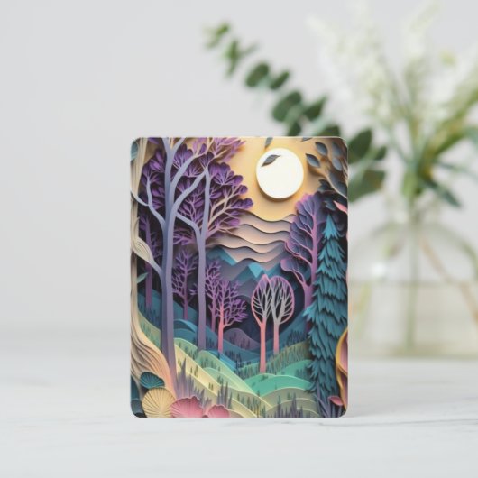 Belle carte de saison nature (Debout devant)