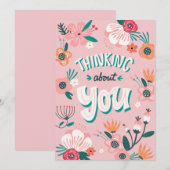 BELLE CARTE DE SALUT FLORALE DE LA VALENTINE JOURN (Devant / Derrière)