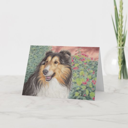 Belle carte de Sheltie (Devant)