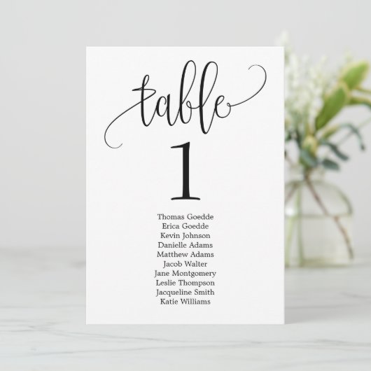 Belle Carte de siège de table de calligraphie (Debout devant)