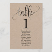 Belle Carte de siège de table de calligraphie (Devant)