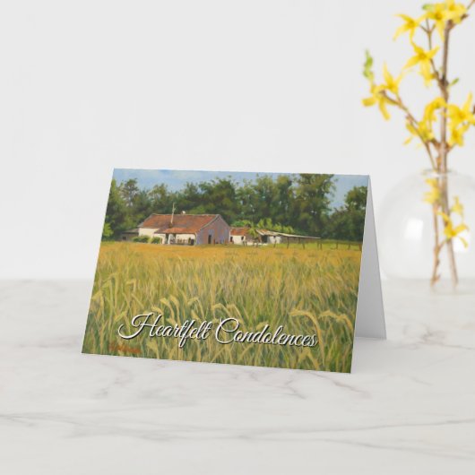 Belle Carte de Sympathie commémorative de bénédict (Fleur jaune)