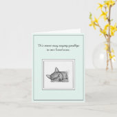 Belle Carte de Sympathie de Chat Bleu Russe (Fleur jaune)