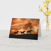 Belle carte de sympathie spirituelle de cheval (Fleur jaune)