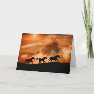 Belle carte de sympathie spirituelle de cheval