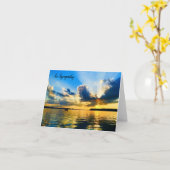 Belle Carte de Sympathie Sunset Blank Inside (Fleur jaune)