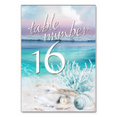 BELLE carte de table TROPICAL OCEAN SLEVER (Dos)
