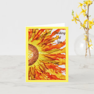 Belle CARTE de tournesol couleur automne