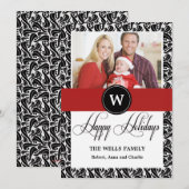 Belle Carte de vacances photo Script (Devant / Derrière)